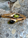 Robert Lee Morris Soho Green Agate Hinged Bracelet