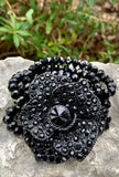 Couture 4-Strand Beaded Flower Statement Bracelet