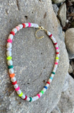 Freshwater Pearl Enamel Multi-Color Beaded Necklace