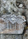Silver Diamante Bridal Hair Comb