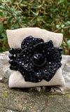 Couture 4-Strand Beaded Flower Statement Bracelet