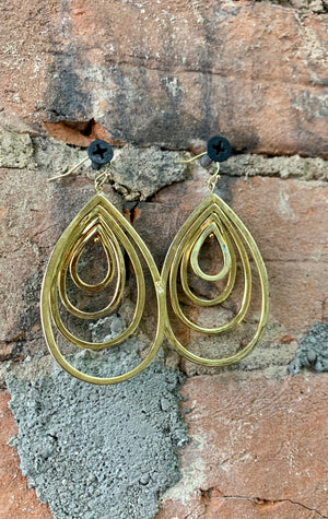 Teardrop Multi-Layer Drop Earrings
