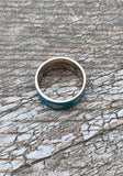 Sterling Silver & Blue Enamel Evil Eye Eternity Ring Size 8