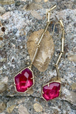 Kendra Scott Charmian Gold Drop Earrings In Berry Illusion