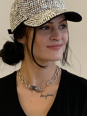 Luxe Link Toggle Collar Choker Necklace