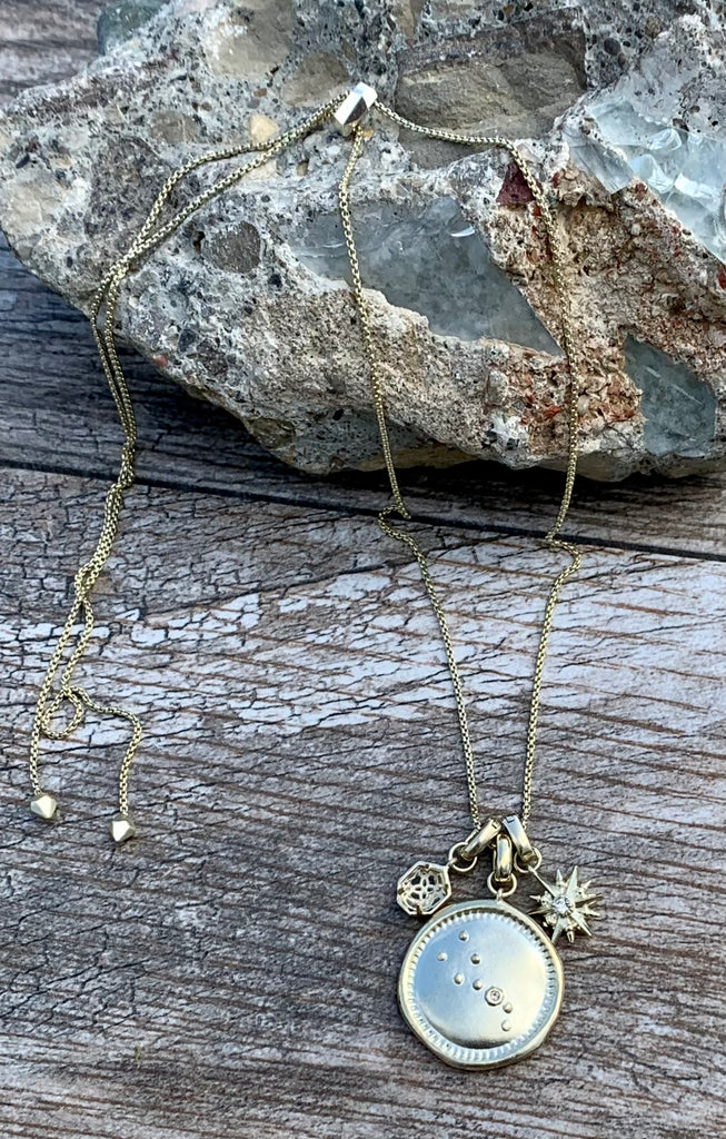 May Taurus Coin Charm Pendant Necklace