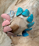 Robert Lee Morris Soho Ombré Tri-Tone Patina Half-Moon Silver Toggle Bracelet