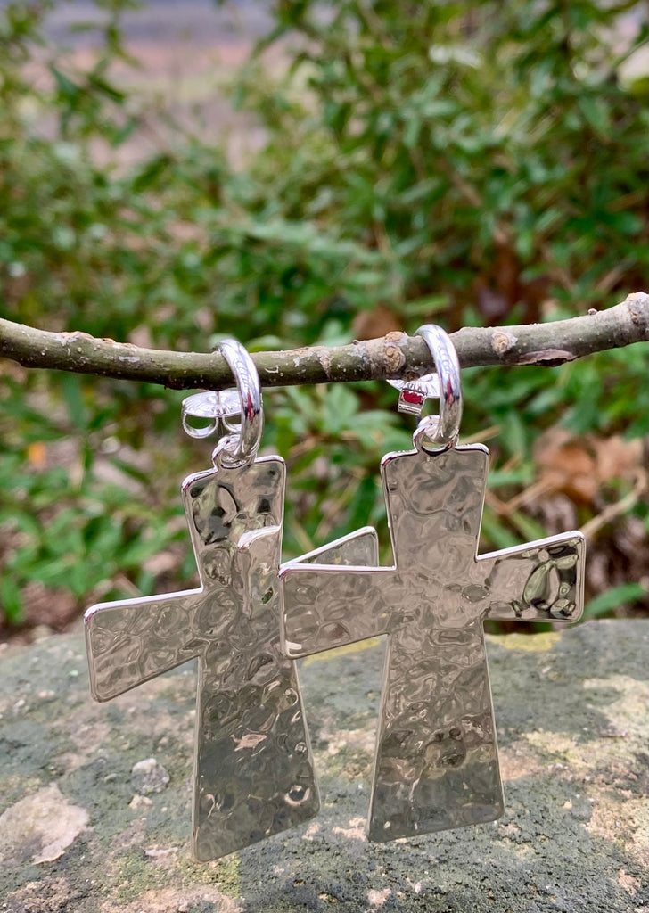 Dangle Cross Statement Earrings