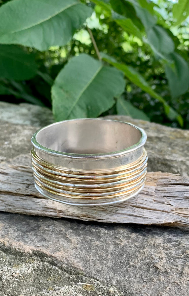Robert Lee Morris Soho Two-Tone Sculptural Wire Bangle Bracelet
