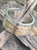 Robert Lee Morris Soho Two-Tone Sculptural Wire Bangle Bracelet