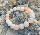 Barse Matte Pink Magnesite Beaded Bracelet