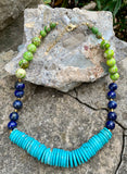 Shades of Earth Lapis Turquoise Necklace