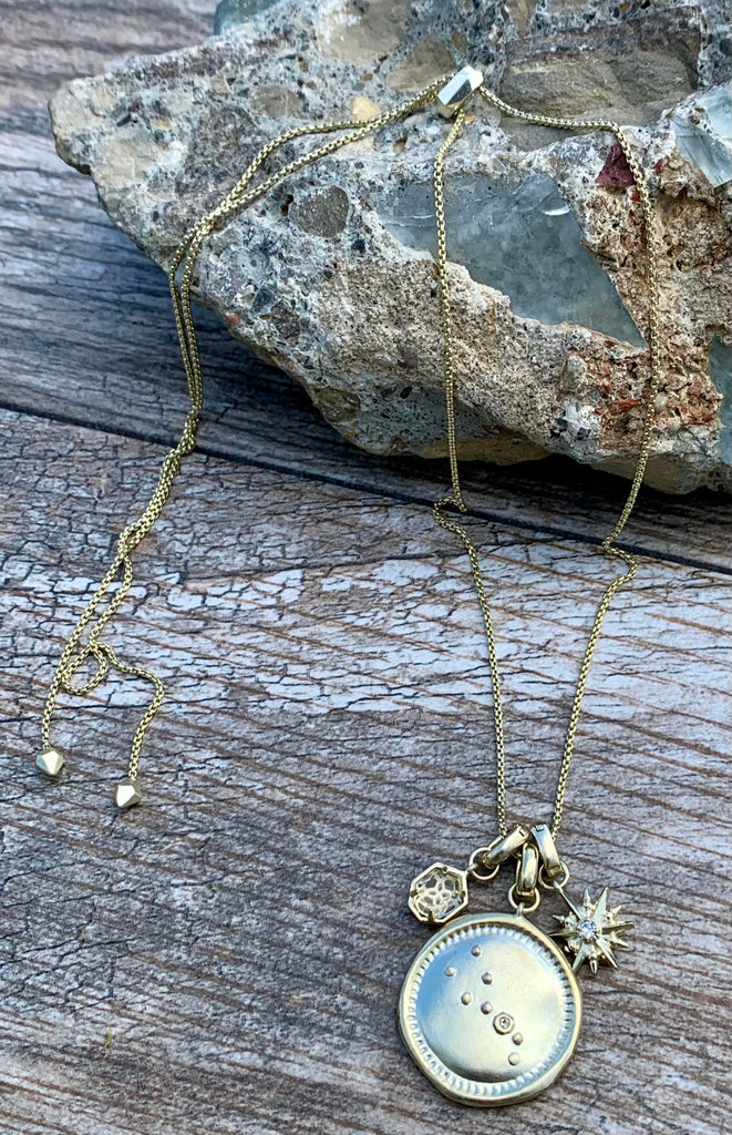 May Taurus Coin Charm Pendant Necklace