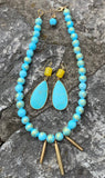 "Spike it to Me" Jade & Brass Spike Choker Necklace