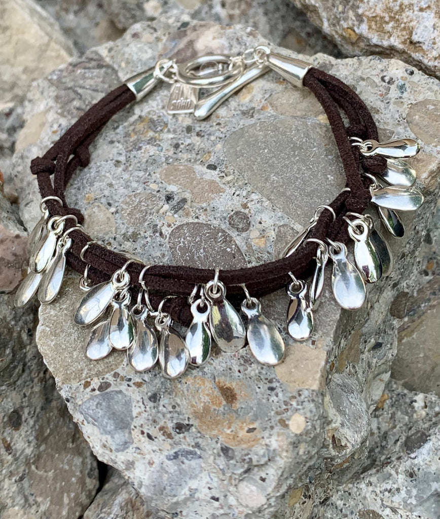 Robert Lee Morris Soho Shaky Charm Suede Knotted Bracelet