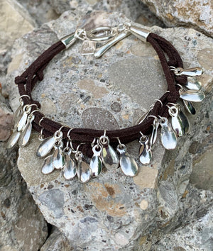 Robert Lee Morris Soho Shaky Charm Suede Knotted Bracelet