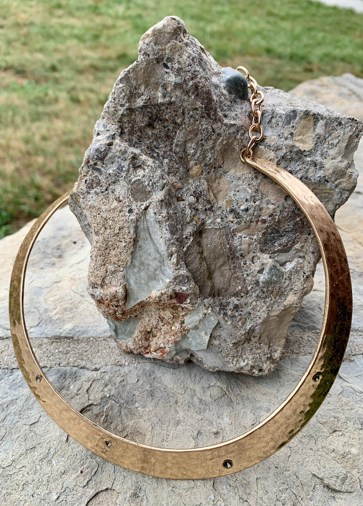 Robert Lee Morris Stone & Collar Choker Necklace