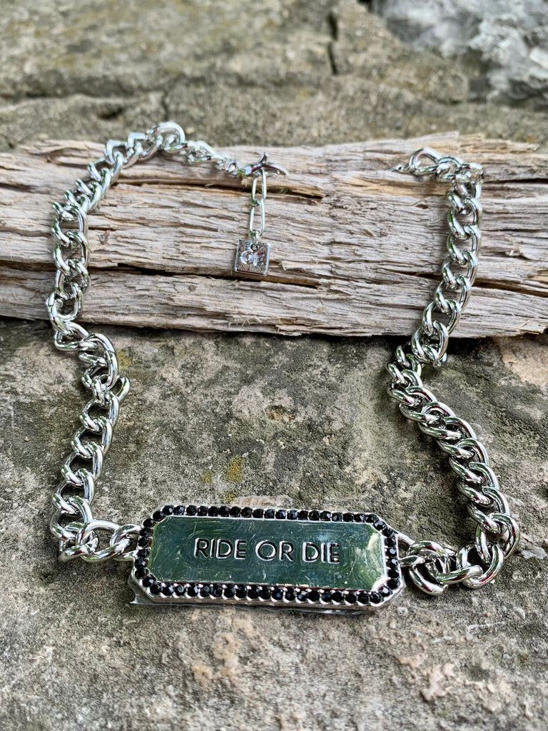 Power Phrase ID Pendant Chain Collar Choker Necklace