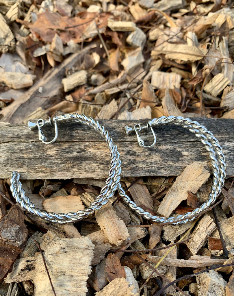 Vince Camuto Twisted Cross Hoop Clip-On Earrings