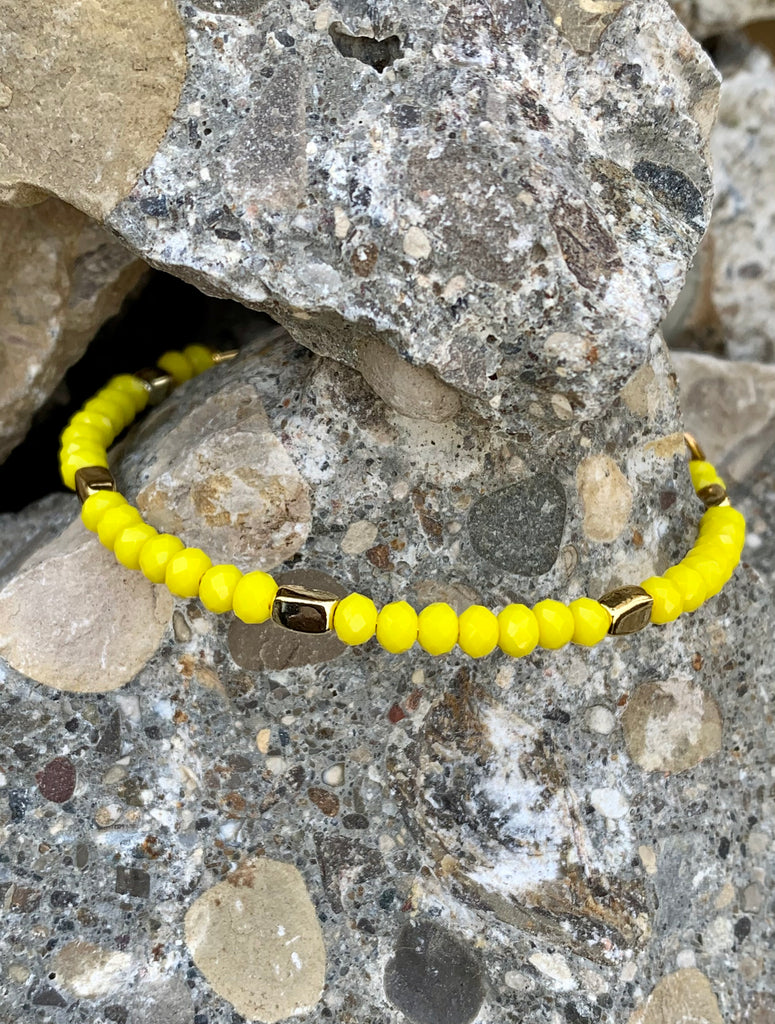 Alex and Ani Yellow Balance Beaded Bangle Bracelet