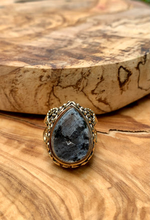 Labradorite and Bronze Ring Size 7