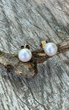Cultured Pearl Stud Sterling Silver Earrings