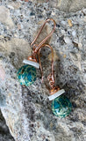 Jasper and Copper Drop Beaded Earrings
