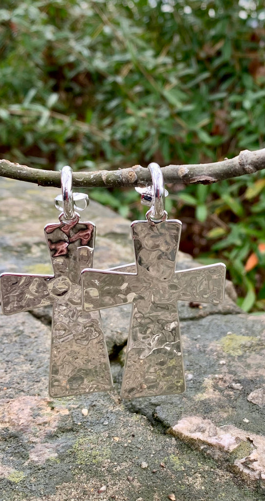 Dangle Cross Statement Earrings