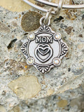 Alex and Ani "Mom Because I Love You" Silver Rafaelian Bangle Bracelet