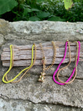 Betsey Johnson Gummy Bear Charm & Colored Chain 3-Piece Anklet Set