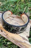 "Ambra" Python Metallic Silver Leather Cuff Bracelet