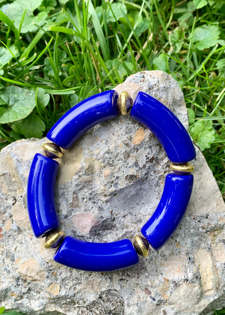 Electric Blue Resin Bracelet