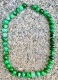 Iris & Lily London Sterling Silver & Green Agate Beaded Necklace