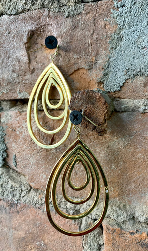 Teardrop Multi-Layer Drop Earrings