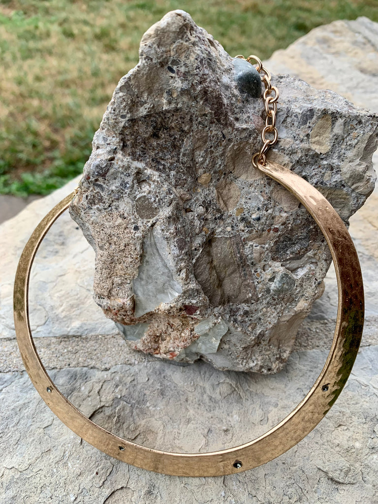 Robert Lee Morris Stone & Collar Choker Necklace