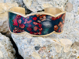 Patricia Nash Elisabetta Leather Inset Cuff Bracelet