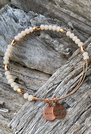 Alex and Ani Caramel Balance II Beaded Bangle Bracelet