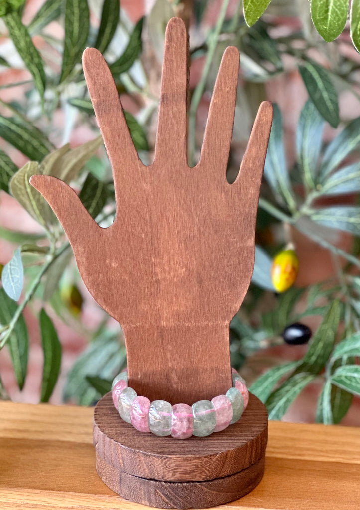 Green & Pink Fluorite Bracelet
