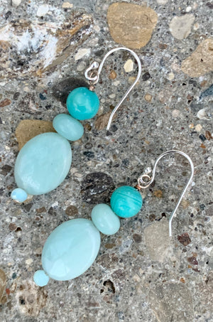 Barse Hint of Mint Sterling Silver & Jasper Earrings