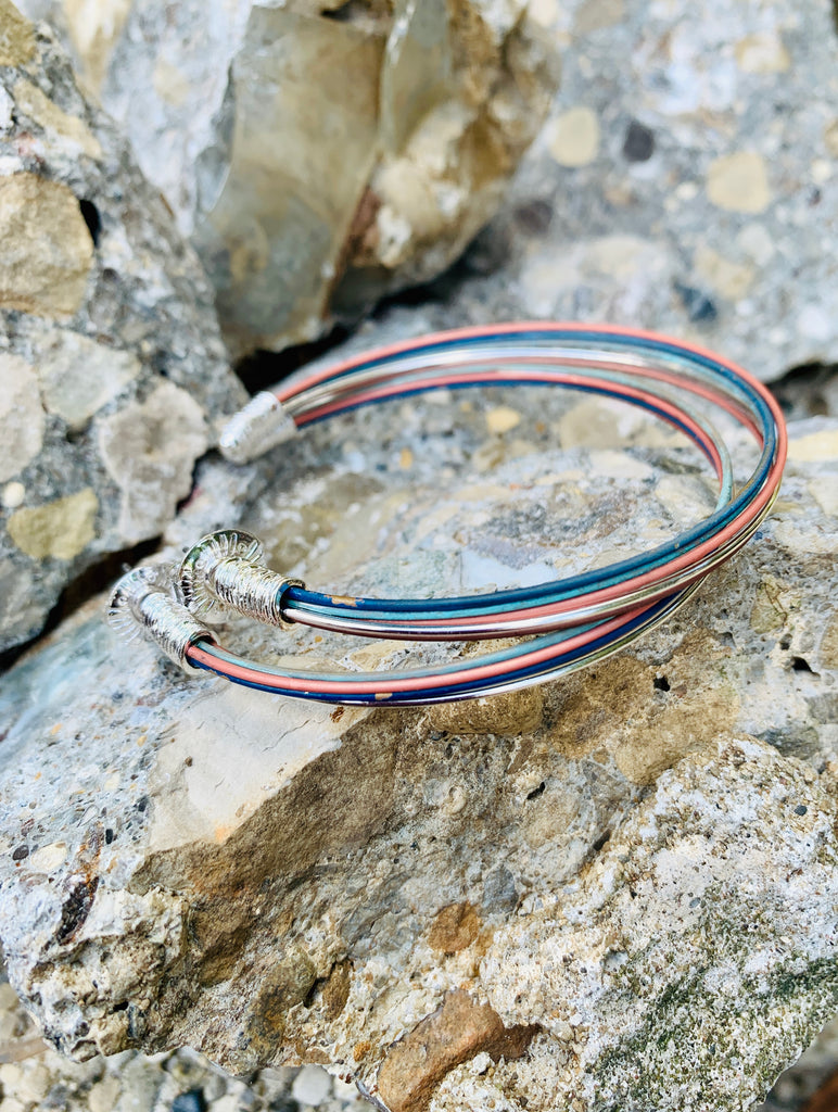 Mixed Patina Multi-Large Hoop Earrings