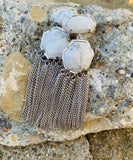 Kendra Scott "Tae" White Howlite Stone Drop Earrings