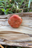 Orange Sponge Coral Abstract Statement Ring Size 8