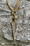 Pave Dagger Pendant Choker Necklace