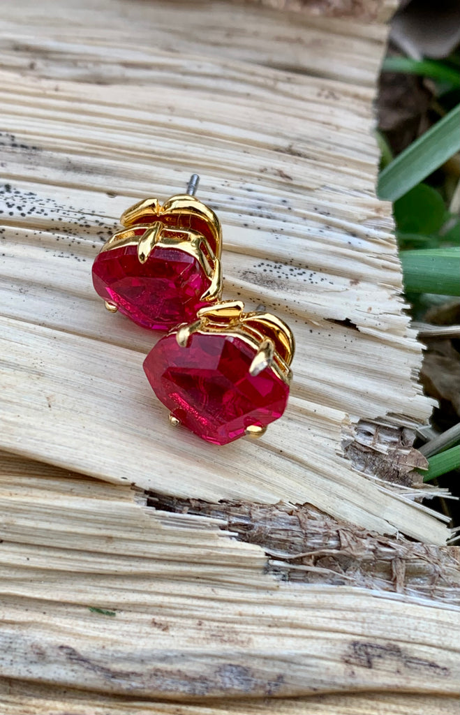 Treasure Trove Fuchsia Stud Earrings