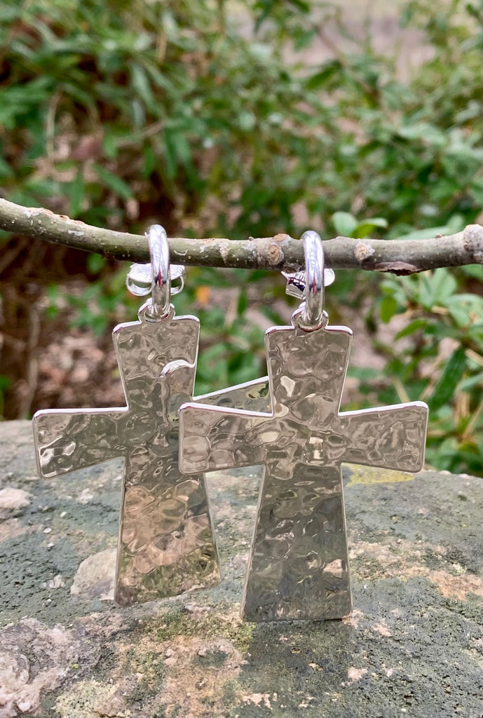 Dangle Cross Statement Earrings