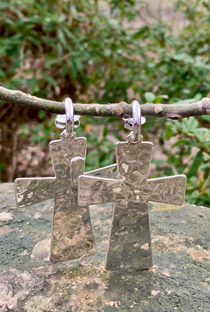 Dangle Cross Statement Earrings