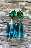 Treasure Trove Blue Crystal Teardrop Earrings
