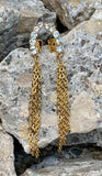 Vince Camuto Crystal with Fringe Wing Earrings