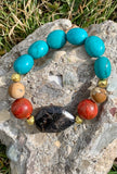 Turquoise Magnesite Multi-Stone Beaded Bracelet