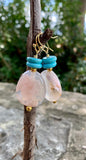 Hanging Jasper & Turquoise Magnesite Drop Earrings